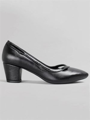 Beety 9555 Kadın Kalın Topuklu Ayakkabı Siyah