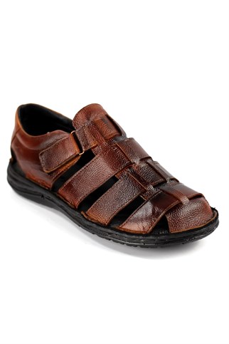 Punto Hakiki Deri Comfort Sandalet Erkek 476424